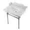 Kingston Brass 30 Carrara Marble Console Sink with Brass Legs, Marble WhiteBrushed Nickel LMS3030MB8 - alternate 1